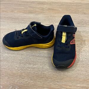New Balance Kids Black and Yellow Sneakers